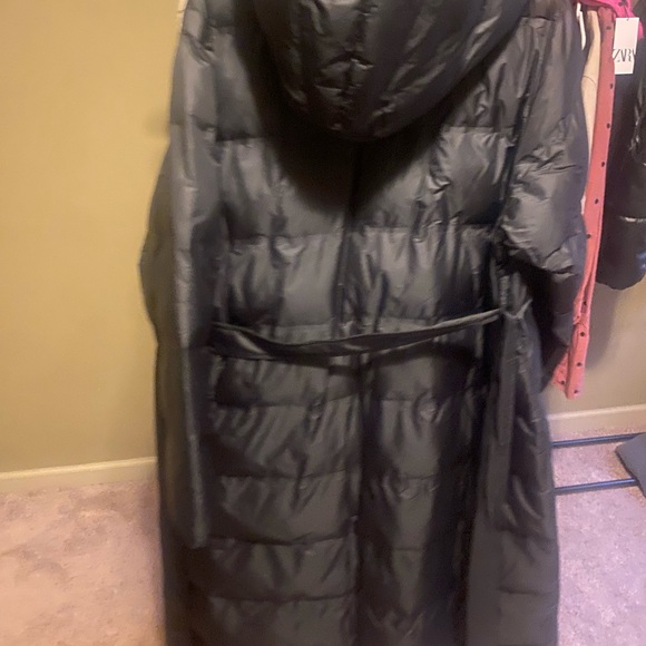 Black & Gray Zara Puffer Coat! Brand New Size M - Picture 5 of 8